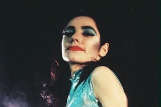 PJ Harvey blue eyeshadow