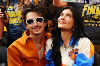 Timothée Chalamet and Kylie Jenner at the Knicks game
