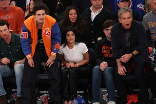 Timothée Chalamet and Kylie Jenner at the Knicks game